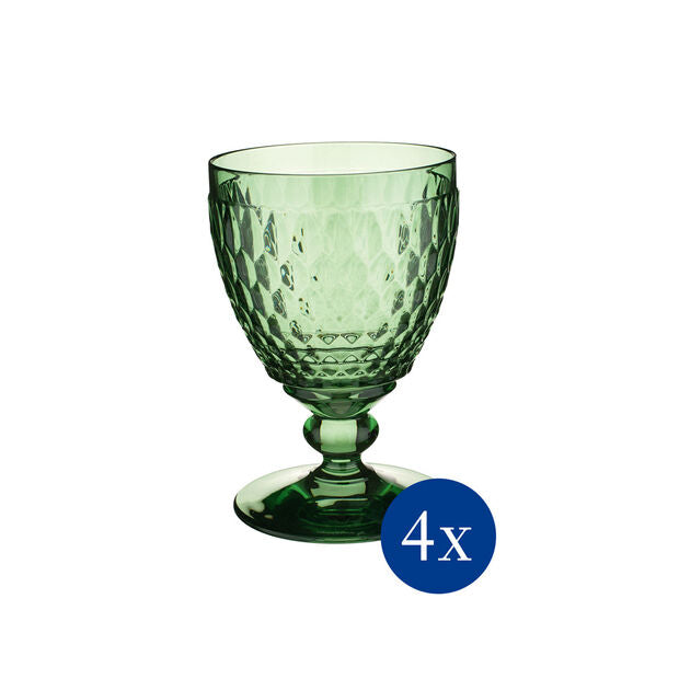 Boston Colored - Kelchglas - Grün (4er-Set)