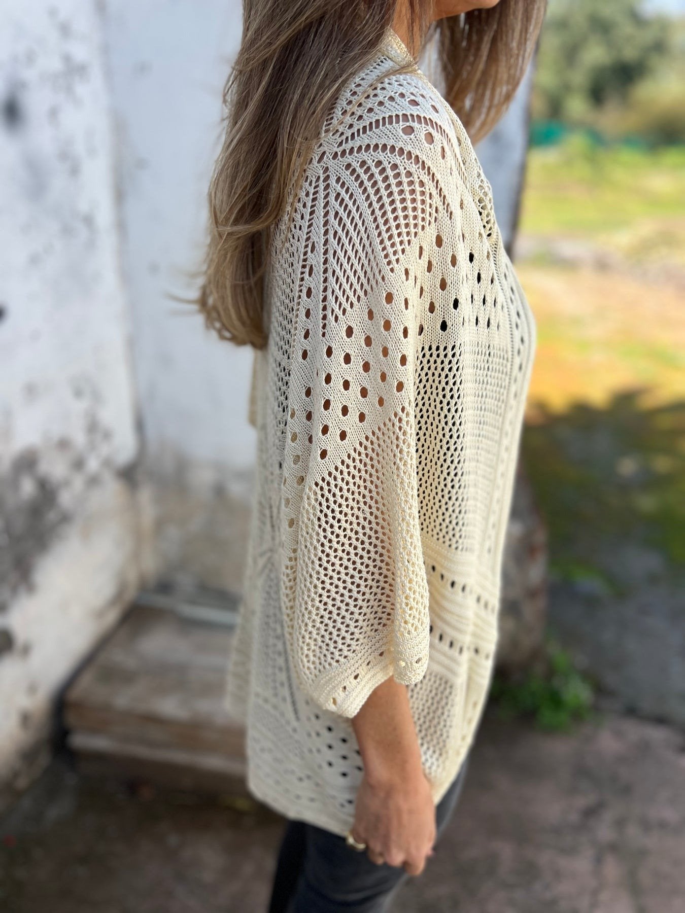 CLEARANCEš„Women's Hollow Half Sleeve Cardigan