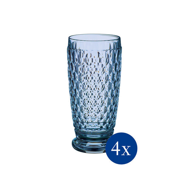 Bicchieri Boston Colorati – Tumbler Highball/Birra Blu (Set da 4)