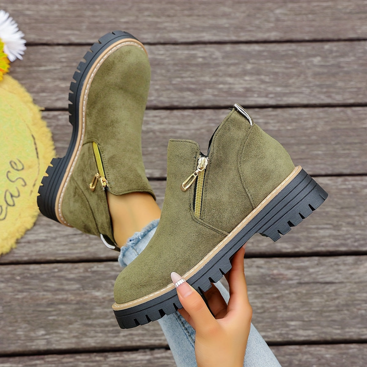 🔥Ultimo giorno di promozione SCONTO del 50% - Stivaletti da donna con plateau spesso