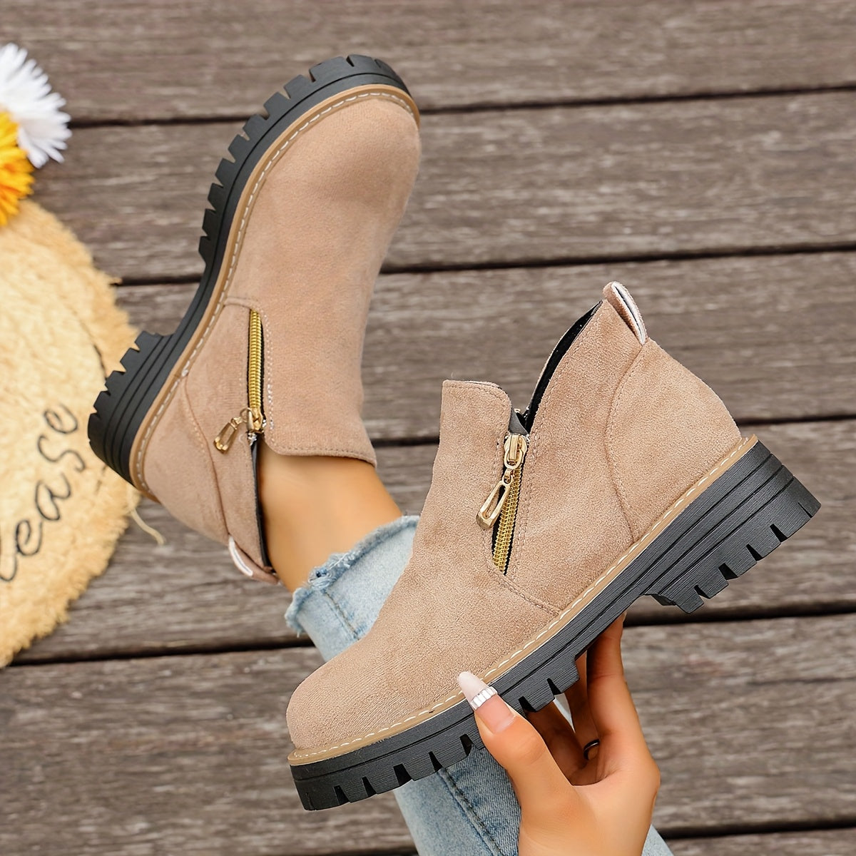 🔥Ultimo giorno di promozione SCONTO del 50% - Stivaletti da donna con plateau spesso