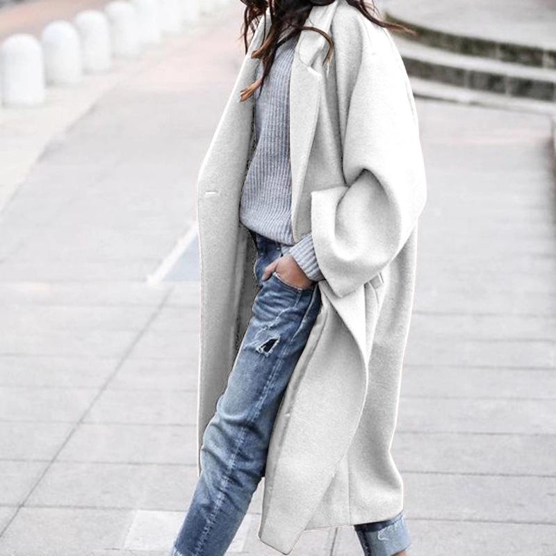🔥Solo 36 rimasti in magazzino - Cappotto Oversize Retrò Casual Tinta Unita Antivento Caldo