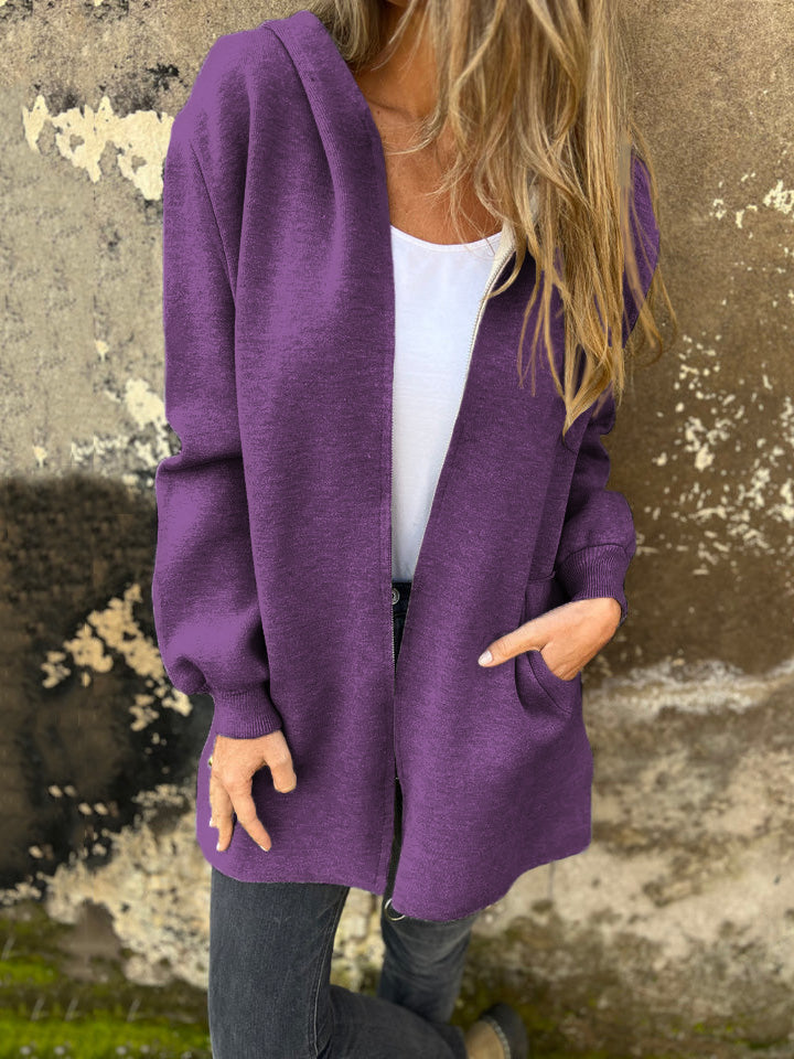 SVENDITA FINALE🔥 Giacca Casual a Maniche Lunghe con Cerniera e Collo Rotondo
