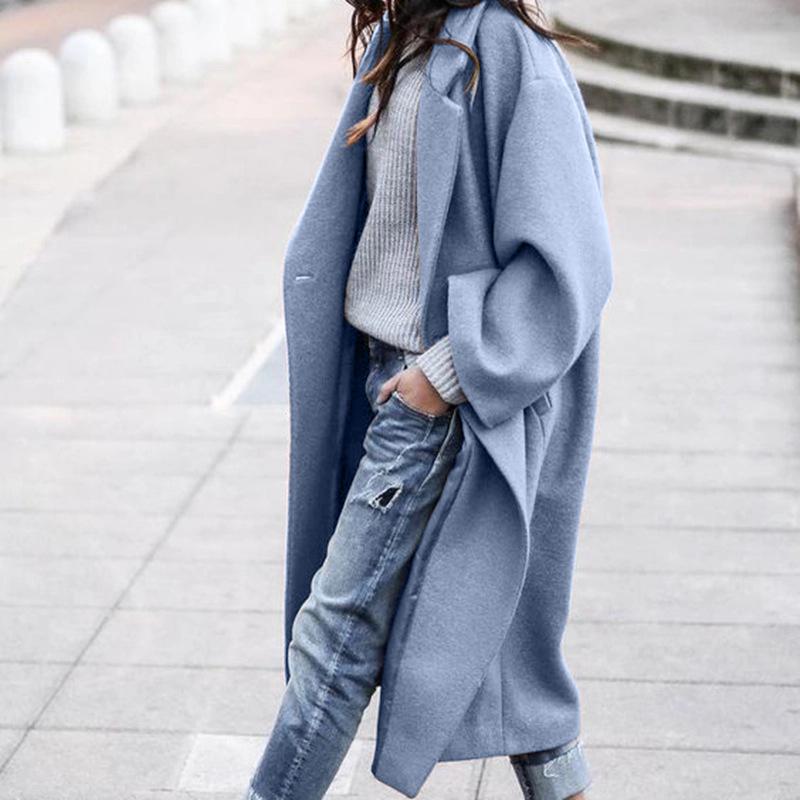 🔥Solo 36 rimasti in magazzino - Cappotto Oversize Retrò Casual Tinta Unita Antivento Caldo