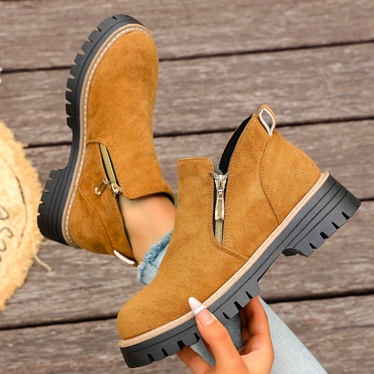 🔥Ultimo giorno di promozione SCONTO del 50% - Stivaletti da donna con plateau spesso
