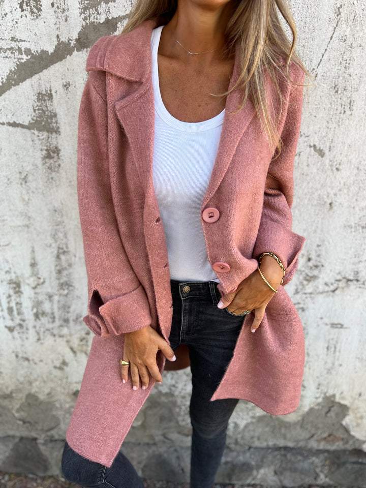 SALDI DI LIQUIDAZIONE🔥 Cappotto Lungo Casual Monopetto in Lana con Risvolto - SCONTO DEL 48%