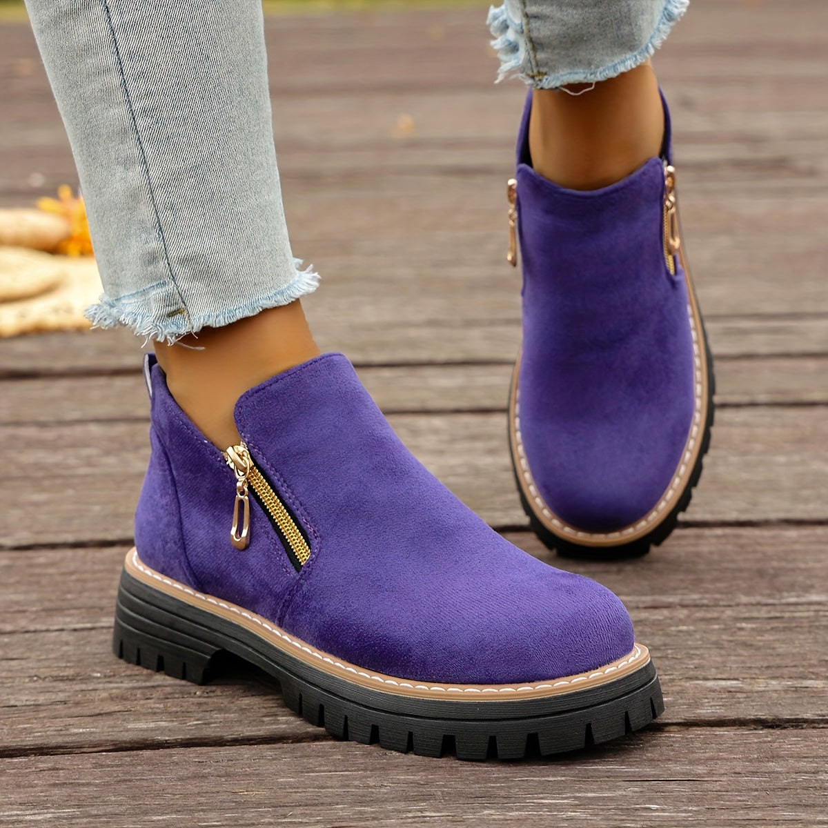 🔥Ultimo giorno di promozione SCONTO del 50% - Stivaletti da donna con plateau spesso