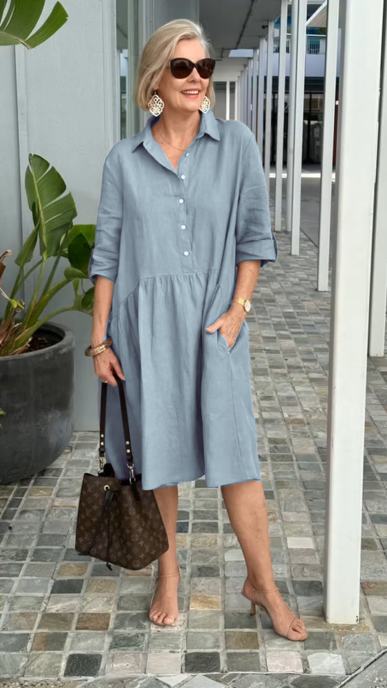 🎉🔥ULTIMO GIORNO SCONTO 50%🔥 Nuovo vestito casual da donna in cotone e lino