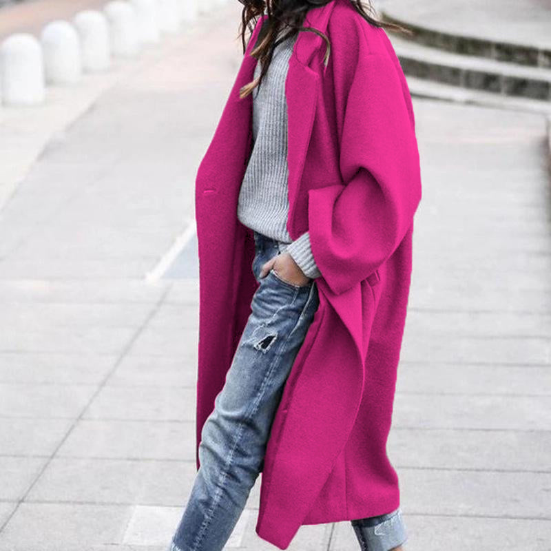 🔥Solo 36 rimasti in magazzino - Cappotto Oversize Retrò Casual Tinta Unita Antivento Caldo