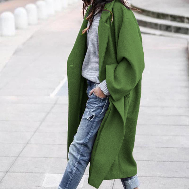 🔥Solo 36 rimasti in magazzino - Cappotto Oversize Retrò Casual Tinta Unita Antivento Caldo