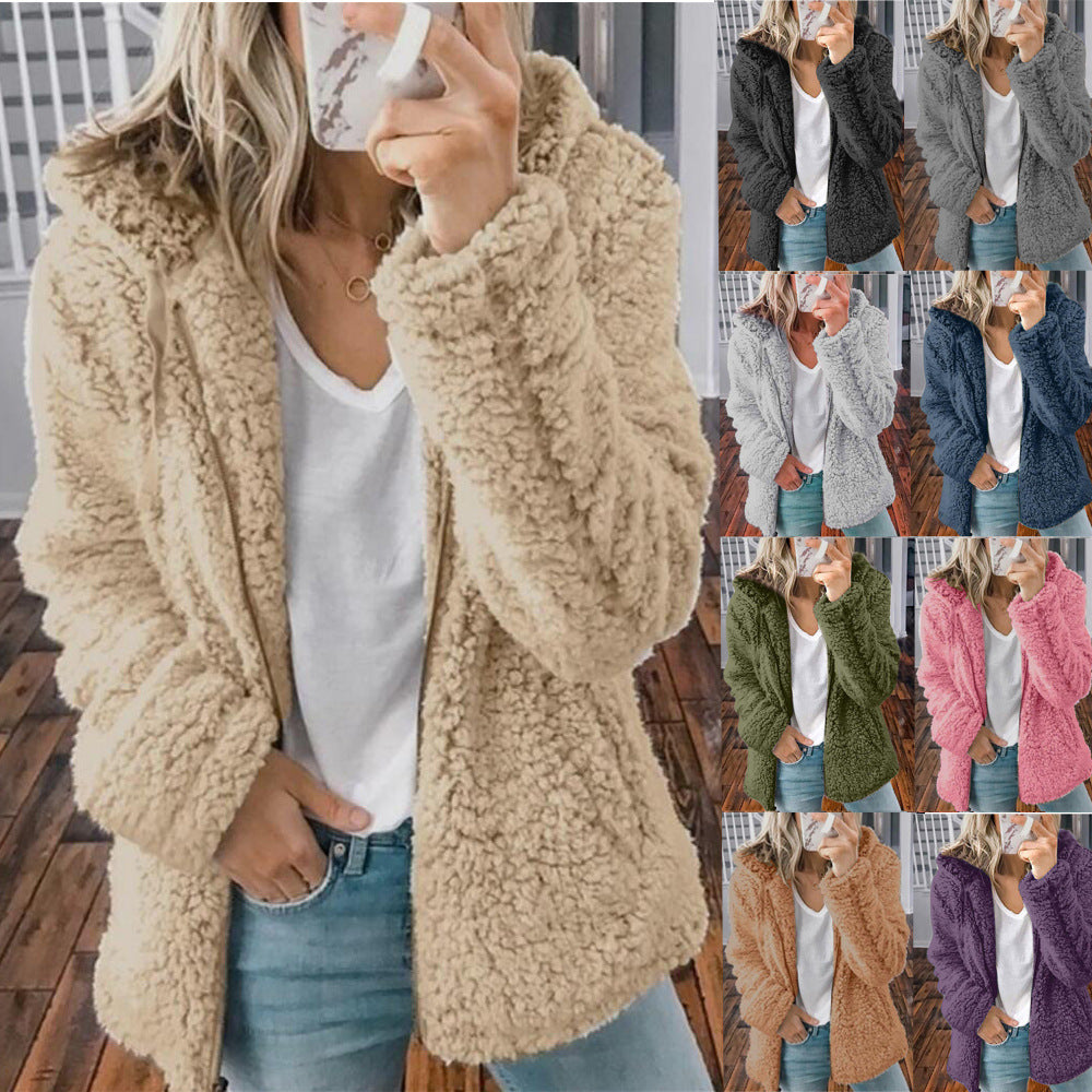 🔥ULTIMO GIORNO 50% DI SCONTO🔥 Cappotto di Lana con Cappuccio da Donna