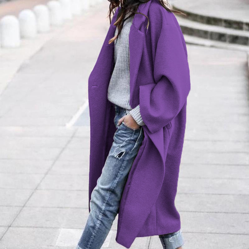 🔥Solo 36 rimasti in magazzino - Cappotto Oversize Retrò Casual Tinta Unita Antivento Caldo