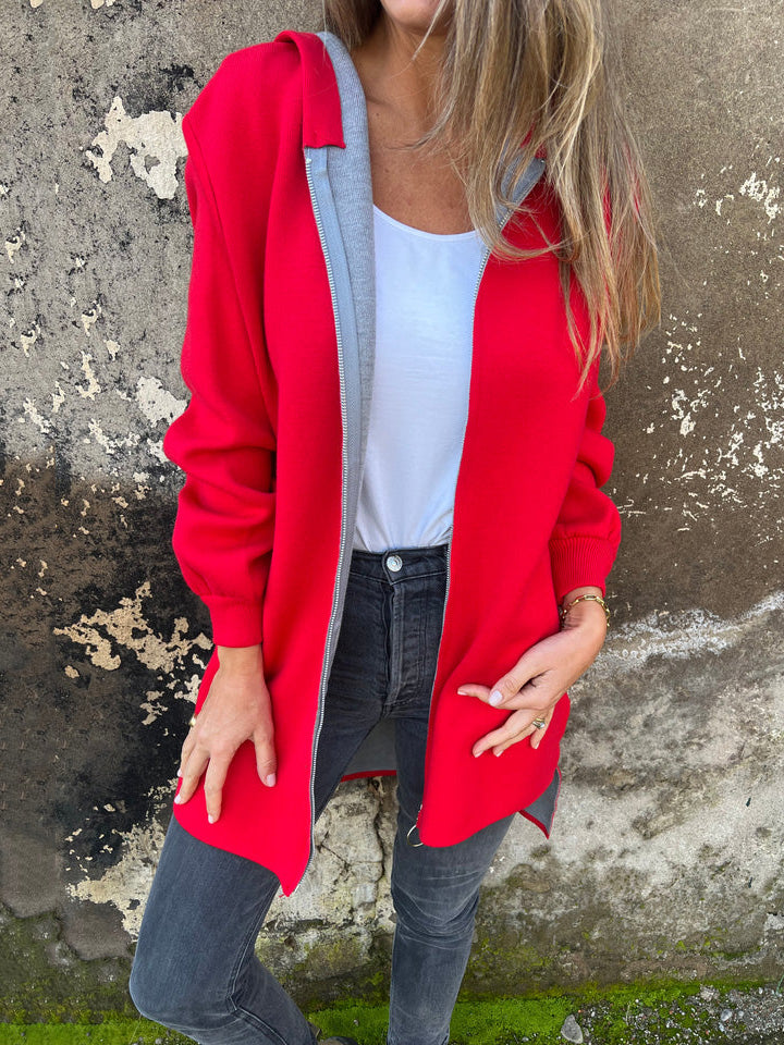 SVENDITA FINALE🔥 Giacca Casual a Maniche Lunghe con Cerniera e Collo Rotondo