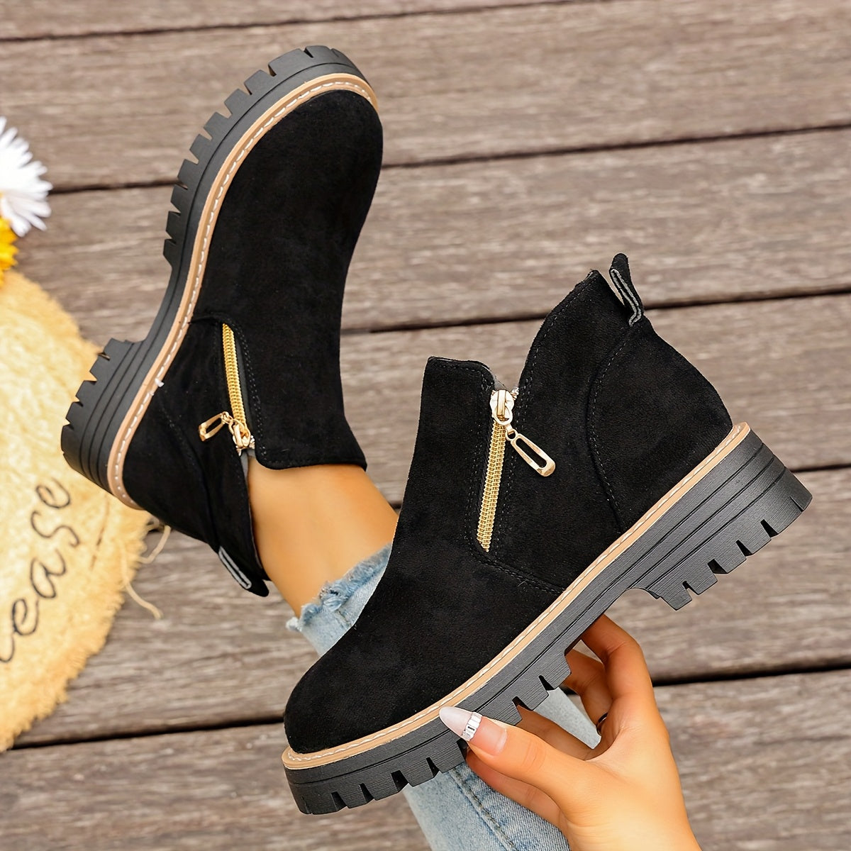 🔥Ultimo giorno di promozione SCONTO del 50% - Stivaletti da donna con plateau spesso