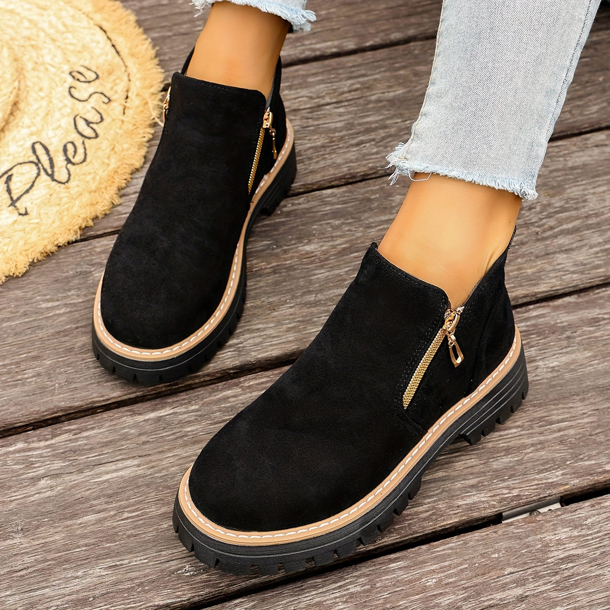 🔥Ultimo giorno di promozione SCONTO del 50% - Stivaletti da donna con plateau spesso