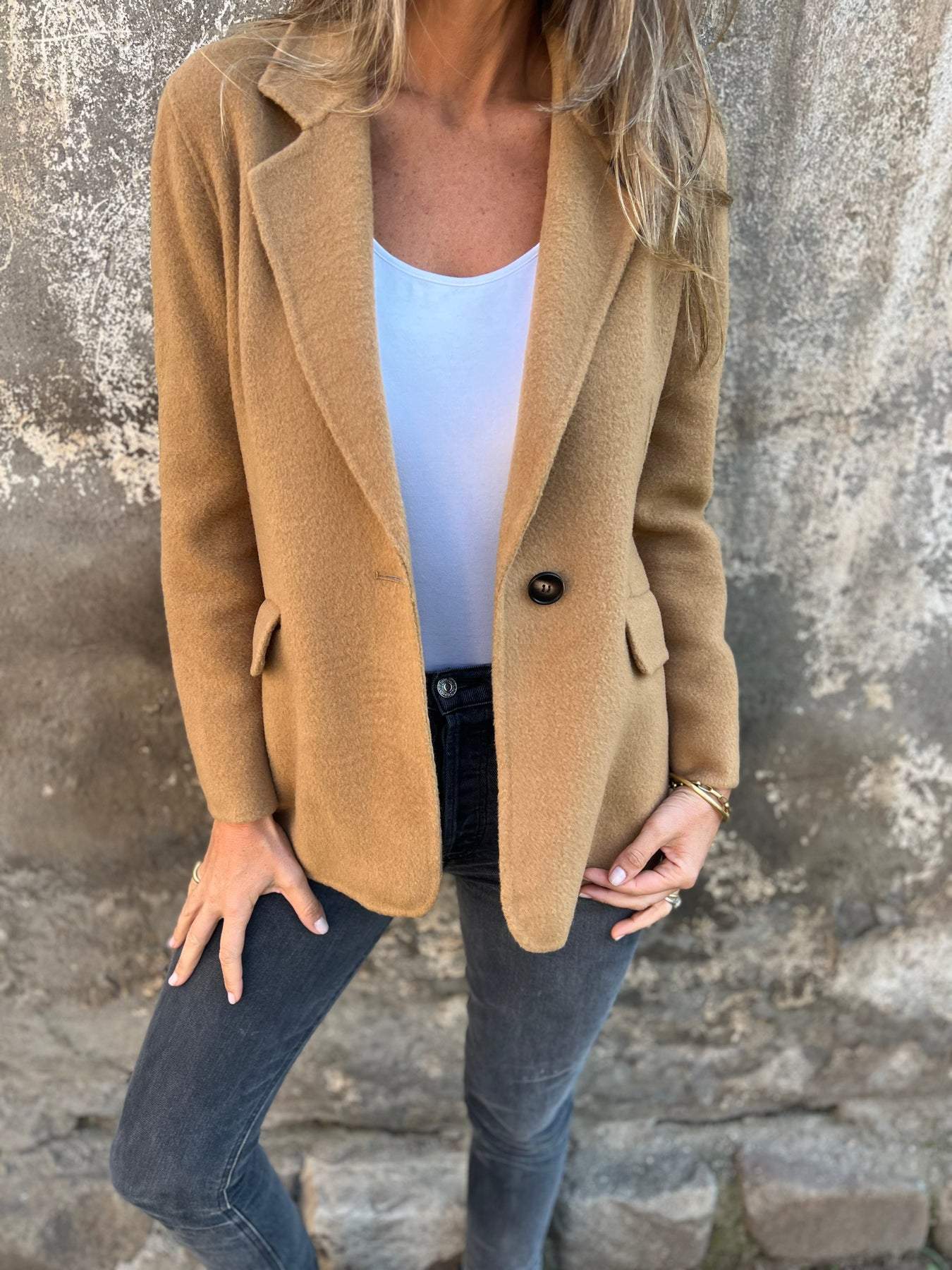 🔥NEW IN- 48% OFF- Women's Cotton Lapel Long Sleeve Casual Jacket