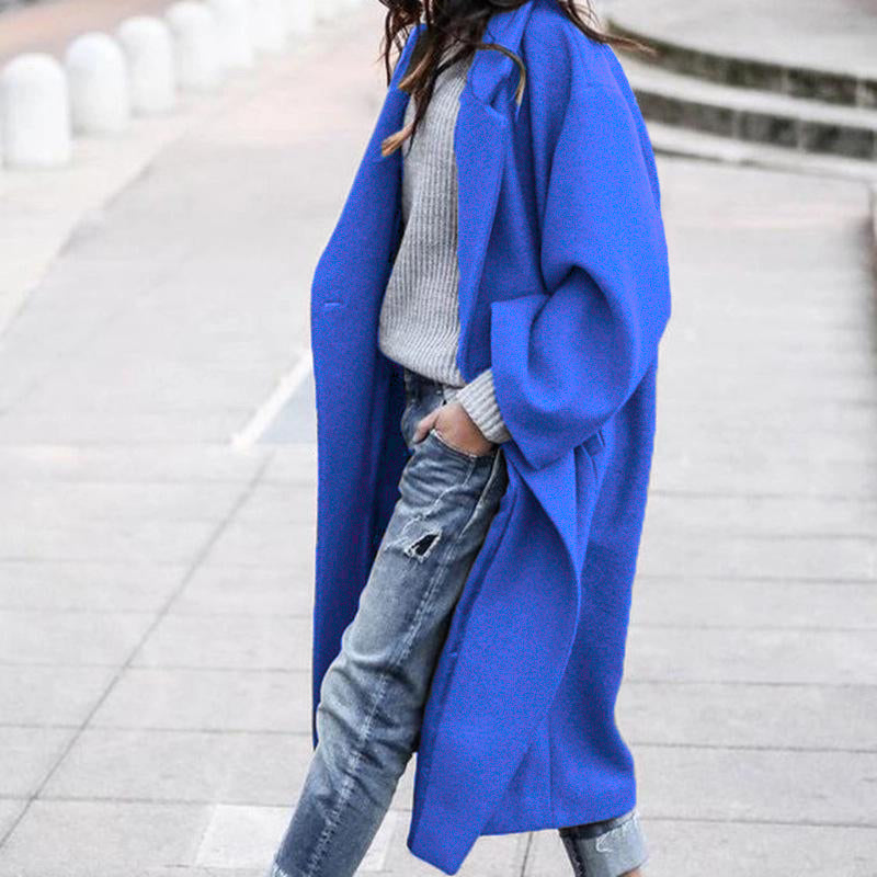 🔥Solo 36 rimasti in magazzino - Cappotto Oversize Retrò Casual Tinta Unita Antivento Caldo