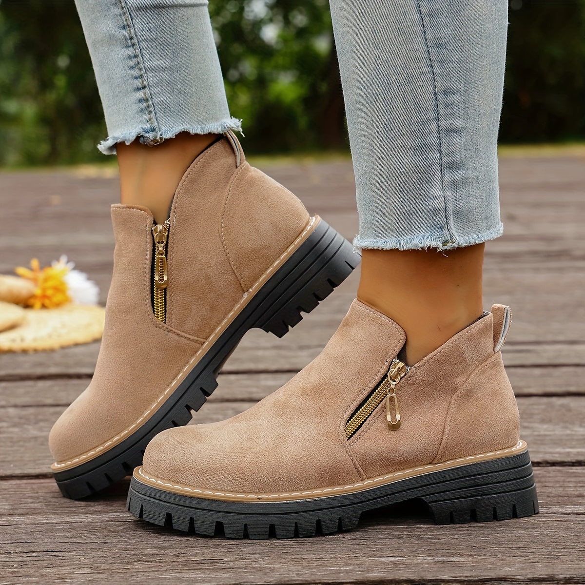 🔥Ultimo giorno di promozione SCONTO del 50% - Stivaletti da donna con plateau spesso
