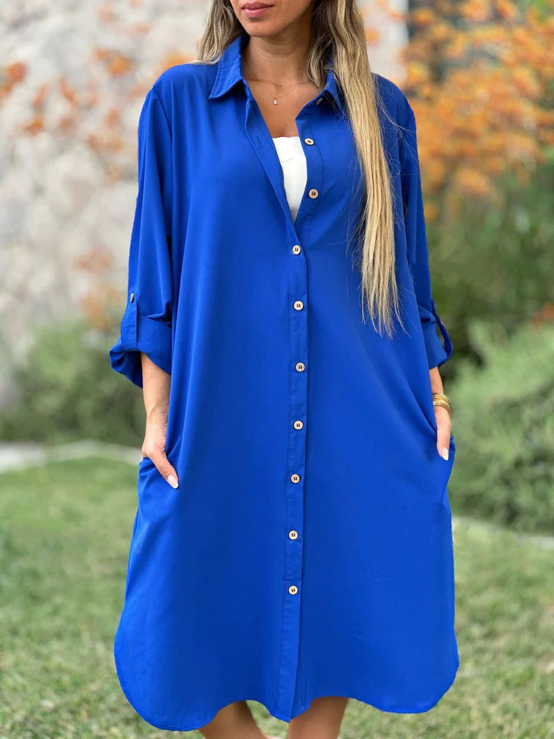 🔥ULTIMO GIORNO SCONTO 50%🔥Giacca da donna casual a maniche lunghe con risvolto in tinta unita