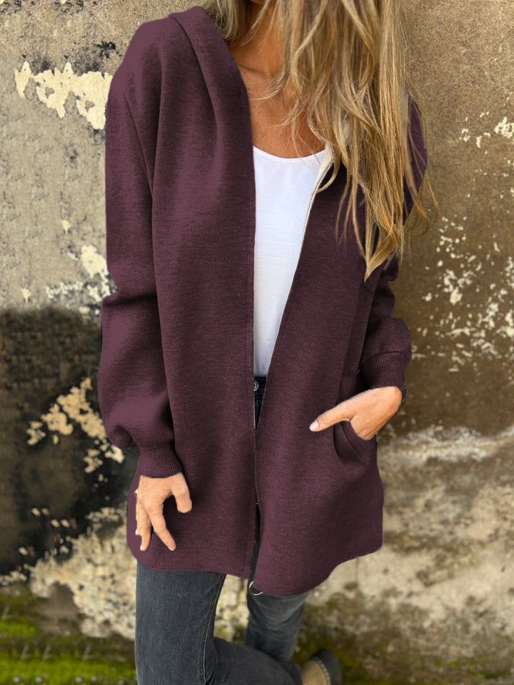 SVENDITA FINALE🔥 Giacca Casual a Maniche Lunghe con Cerniera e Collo Rotondo