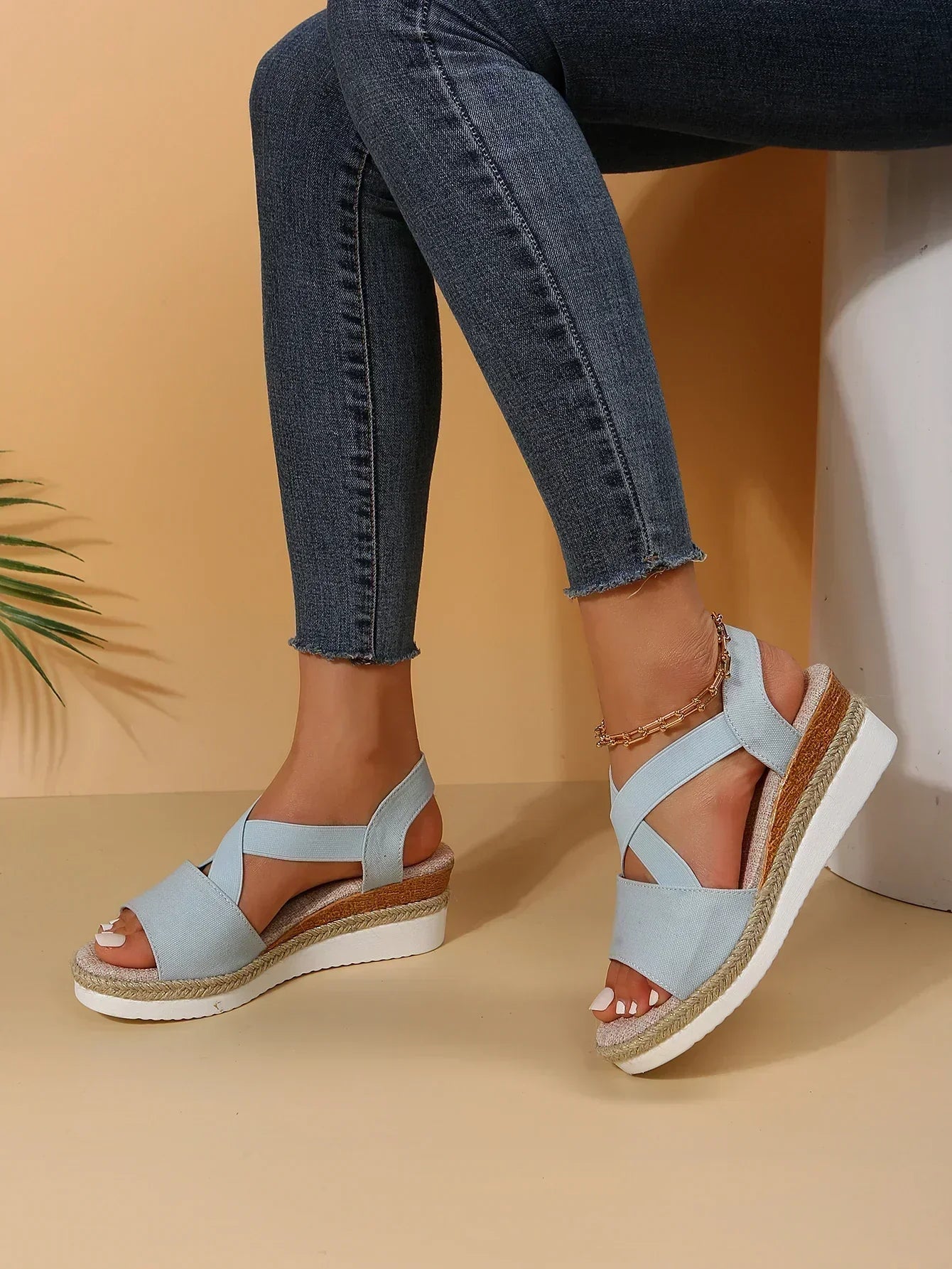 Sandali con Zeppa Espadrillas da Donna