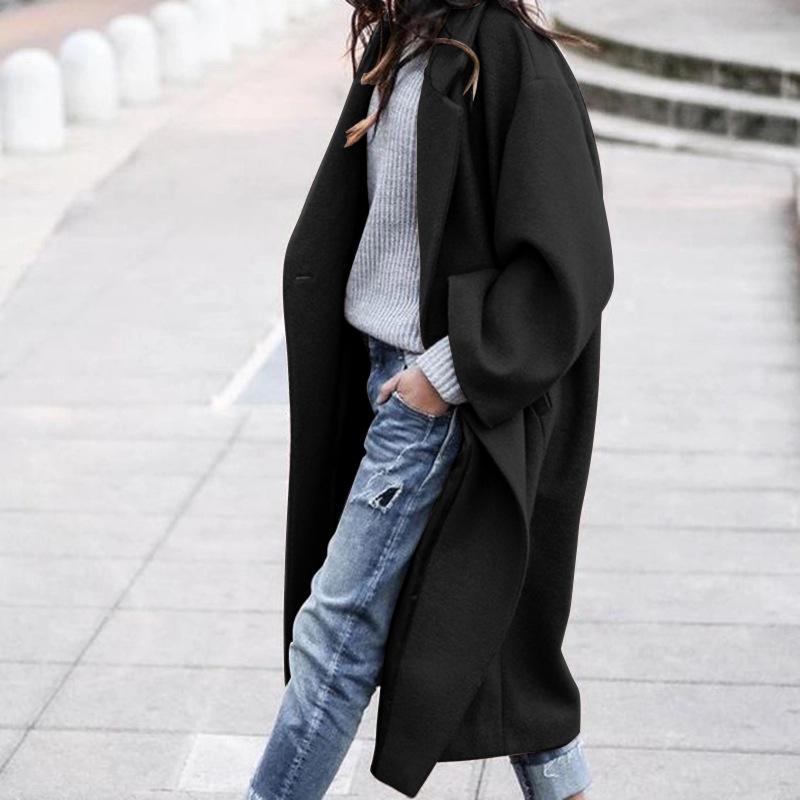 🔥Solo 36 rimasti in magazzino - Cappotto Oversize Retrò Casual Tinta Unita Antivento Caldo